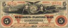 Merchants and Planters Bank $5 - Obsolete Notes - Paper Money - US - Obsolete picture