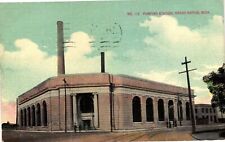 Vintage Postcard- 112. PUMPING STATION, GRAND RAPIDS, MICH.. Posted 1918 picture