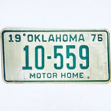 1976 United States Oklahoma Base Motor Home License Plate 10-559 picture