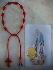 Red Decenario Rosary Stylish Pulsera Trendy Celebrity Bracelet With medal silver picture