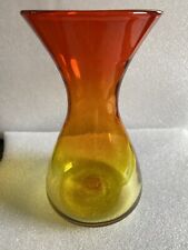 Blenko Vase #5318 - Tangerine- Designed By Wayne Husted Hand Blown Glass picture