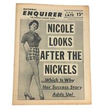 National Enquirer Newspaper July 17 1960 Nicole Looks After The Nickels picture