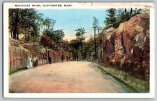Gloucester, Massachusetts MA - Magnolia Road Scene - Vintage Postcard - Posted picture