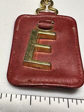 Vintage Letter E First Last Name Person Named Erica Erin Eric Leather Keychain picture