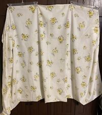Vintage Montgomery Wards Double Fitted Sheet White With Yellow Flowers picture