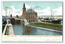 1906 Showing Two Boats in Each Level, Sault Ste. Marie Michigan MI Postcard picture