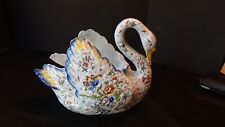 A Beautiful French Desvres Delicate Large Swan Planter picture