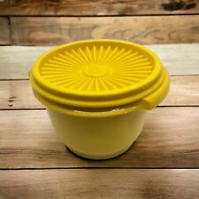 Tupperware Servalier Bowl with Starburst Lid #886 Yellow Vintage picture