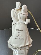 LENOX BRIDE and GROOM Ornament -- Wedding Cake Topper -- USED--WITH BOX.  picture