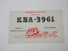 Vintage Amateur Ham Radio QSL Postcard Card - Porterville, CA - Stagecoach  picture