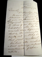 1868 AND 1874 PERSONAL LETTERS WRITTEN ANTIQUE  BBA-45 picture