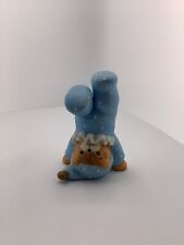 Vintage 1985 Enesco Lucy and Me Blue Pajama Headstand Bear Figurine picture