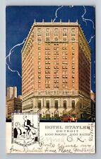 Detroit, MI-Michigan, Hotel Statler Advertising Antique c1919, Vintage Postcard picture