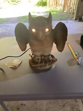 Vintage MCM Howard KRON Ceramic HORNED OWL TV LAMP in great, working condition picture