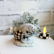 Courtly Checked Florida Manatee Figurine with Tea Light Candle Hand Painted picture