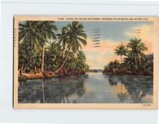 Postcard Scene on Inland Waterway between Palm beach and Miami Florida USA picture
