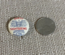 Vintage WHITE HOUSE SIGHTSEEING TOUR Washington D.C. Pin Button Guest Presidents picture