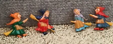 Vintage J.S.N.Y. - Plastic - Lucky Kitchen Witch - Fridge Magnet - Set of Four picture