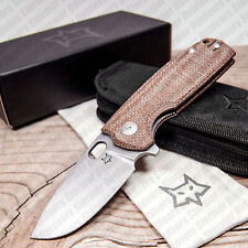 Fox Knives Core Folding Knife by Vox Elmax Steel Brown Micarta Handle FX-604MBR picture
