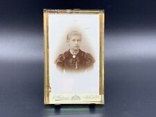 19th C. Antique Thick Bevelled Glass CDV Portrait Photo Picture Frame Easel Back picture