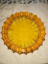 Vintage Amber Glass Round Ashtray 10