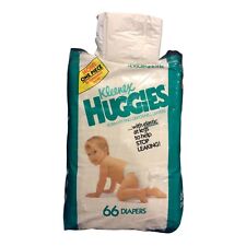 Vintage Kleenex Brand Huggies Plastic Backed Diaper Sz Newborn 1982 (Reborn) picture