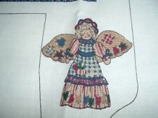 Vtg 90s Primitive Country Angel Doll & Clothes Cut Sew Stuff Fabric Panel #pb picture