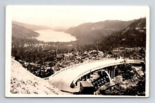 RPPC Donner Lake Pass Bridge Scenic View Donner Lake CA Postcard picture