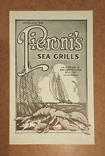 Vintage Boston Dining Seafood Restaurant - Pieroni's Sea Grills - 1929 Art AD picture