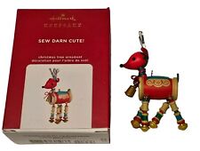 2020 Hallmark Sew Darn Cute Reindeer Thread Spool Scissor Antlers Ornament picture