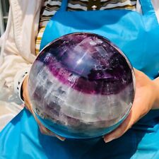 4200g Top Natural Fransparent Fluorite Energy Ball Reiki Stone Healing 1673 picture