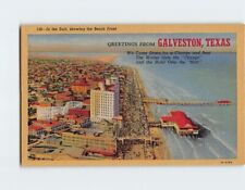 Postcard Surf Beach Front Greetings from Galveston Texas USA North America picture