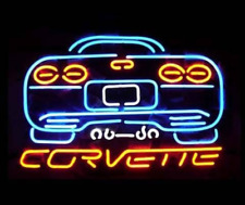 Corvettes Sports Car Auto Garage Neon Sign 24x20 Lamp Bar Pub Wall Decor picture