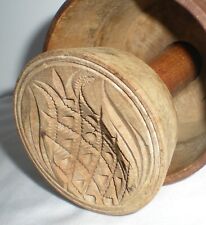 Antique Primitive Treenware Pineapple Butter Mold, Press, Stamp, Pat. date 1866 picture