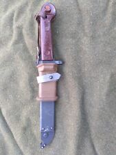 Romanian Bayonet Scabbard Leather Frog Bakelite Handle Matching Numbers picture