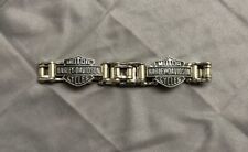 HARLEY DAVIDSON 925 Sterling Silver Motorcycle Chain Bracelet picture