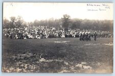 Ablemon Wisconsin WI Postcard RPPC Photo Woodman Picnic 1907 Antique Posted picture