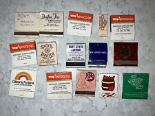 Super Fun Lot 15 Mixed Vintage Matchbook 1930s - 70s Variety Flat Match Covers picture