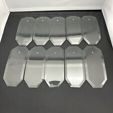 Chandelier Octagon Replacement Curved Glass Panel - Clear Star - Set of 10 picture