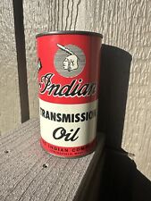 ORIGINAL INDIAN TRANSMISSION OIL ONE PINT MOTOR OIL CAN FULL picture