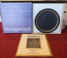 Vintage Wedgewood Black Basalt With Gold Colored Trim Mother Plate 6.5