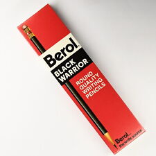 Vintage Berol Black Warrior No 3 Pencils Box of 12 New #3 372 372-3 Medium Hard picture
