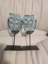 Vintage Pair Of Blue Face Candle Holder picture