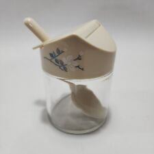 Vintage Corelle Coordinates Gemco Floral Pattern Sugar Bowl Jar With Spoon picture