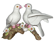  2 Doves On A Branch Love Birds Figurine Vintage Enesco   picture