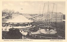 Syracuse New York Long Branch Amusement Park Carousel Vtg Postcard C29 picture