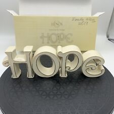 Lenox Expressions “HOPE” Word Sculpture Figure Gold Trimmed 10