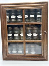 Vintage Julie Pomerantz Window Spice Cabinet 17 Bottles picture