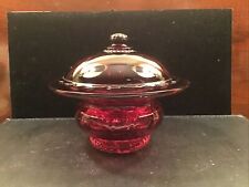 Antique Cranberry Glass Lidded Bowl. Letter “R” on base. Great condition. picture