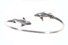 Kabana Vintage 925 Sterling Silver Dolphin Bypass Wrap Bracelet picture